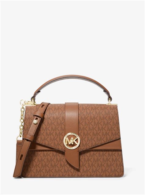 michael kors greenwich medium logo satchel